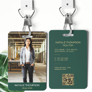 Stijlvol Professioneel Vastgoed Chic Makelaar QR C Badge