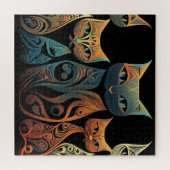 Stijlvol Puzzle Cat Theme Legpuzzel (Horizontaal)