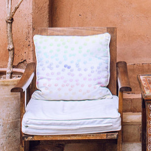 Stijlvol regenboogvloerpatroon kussen