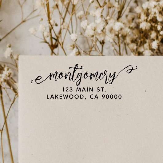 Stijlvol Retouradres penseelscript Zelfinktende Stempel