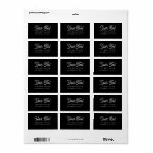 Stijlvol retouradres voor  tekst etiket (Full Sheet)