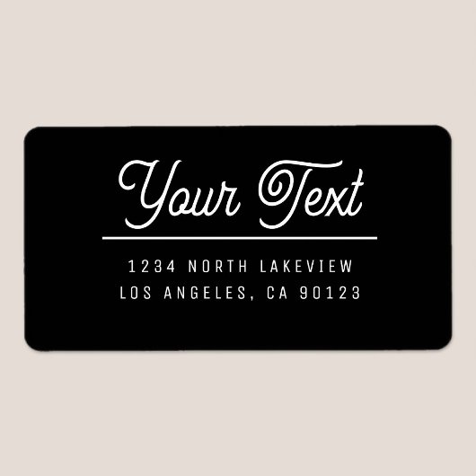 Stijlvol retouradres voor  tekst etiket