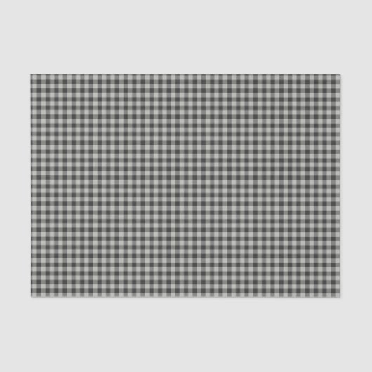 Stijlvol Retro Black en Grey Gingham Pset Pattern Tissuepapier (Voorkant)