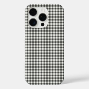 Stijlvol Retro Black White Gingham Pset Pattern iPhone 16 Pro Hoesje