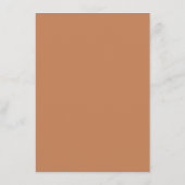Stijlvol retro bruine suikerbruiloft menu (Achterkant)