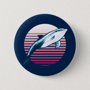 stijlvol Retro Dolphin Ronde Button 5,7 Cm