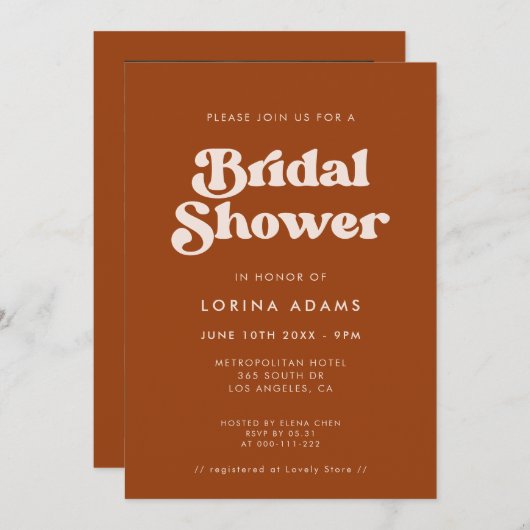 Stijlvol retro gebrand Sinaasappel foto vrijgezell Kaart (Voorkant / Achterkant)