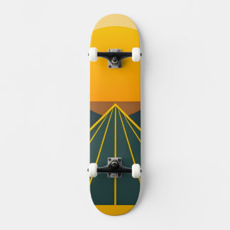 Stijlvol retro grafisch ontwerp skateboard