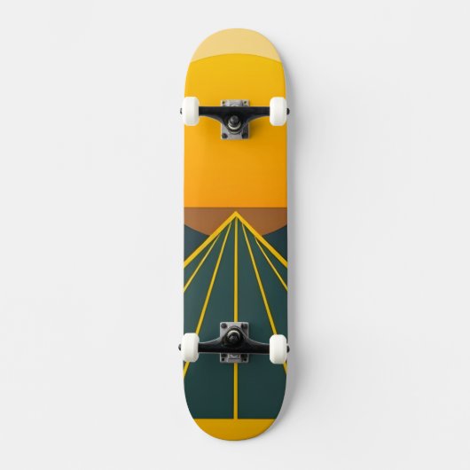 Stijlvol retro grafisch ontwerp skateboard (Voorkant)