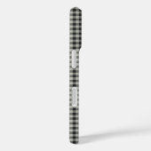 Stijlvol Retro Gray Gingham Pset Persoonlijk Case-Mate iPhone Case (Achterkant / Rechts)