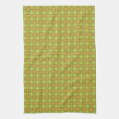 Stijlvol Retro Green Yellow & Red  Pattern Theedoek (Verticaal)