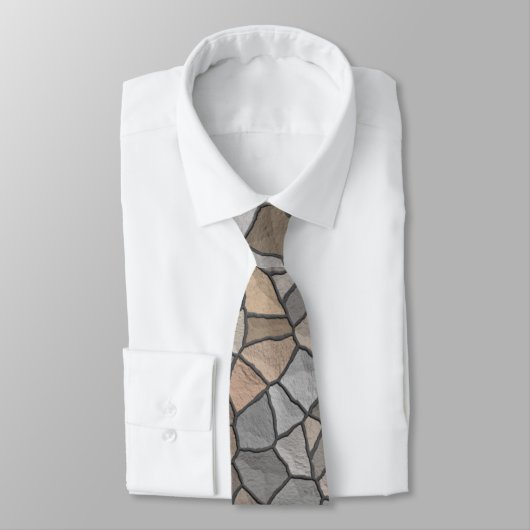 Stijlvol Rock Stone Pattern Masonry Pattern Stropdas (Gebonden)