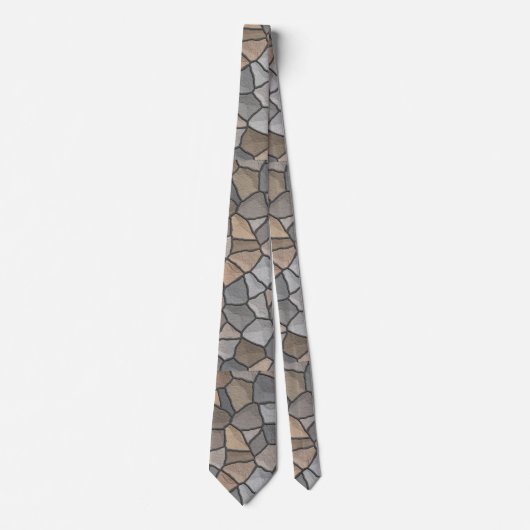 Stijlvol Rock Stone Pattern Masonry Pattern Stropdas (Voorkant)
