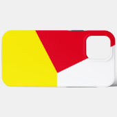  stijlvol rood en geel kleurenblok Case-Mate iPhone case (Achterkant (horizontaal))