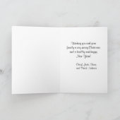 Stijlvol rood en groen gepolijt met kerstmis feestdagen kaart (Binnen)