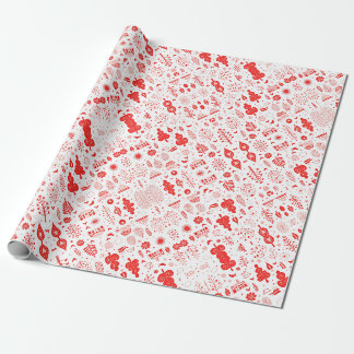 Stijlvol rood en wit xmas wrapping papier