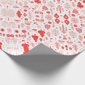Stijlvol rood en wit xmas wrapping papier (Hoek)