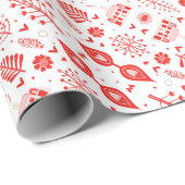 Stijlvol rood en wit xmas wrapping papier (Rol Hoek)