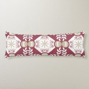 Stijlvol rood ornamental Dragonfly-ontwerp Lichaamskussen