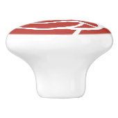 Stijlvol rood roze ventilatorontwerp keramische knop (Zijkant)