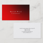 Stijlvol, rood wit modern visitekaartje (Voorkant / Achterkant)