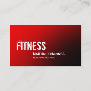 Stijlvol rood zwart Personal Trainer Visitekaartje