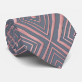 Stijlvol Roos Gold Diamond Shapes Doodles Grey Stropdas (Opgerold)