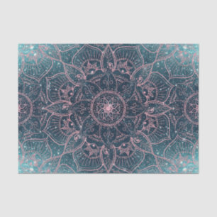 Stijlvol Roos Gold Mandala Blue Nebula Stars Tissuepapier