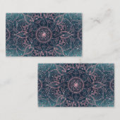 Stijlvol Roos Gold Mandala Blue Nebula Stars Visitekaartje (Voorkant / Achterkant)