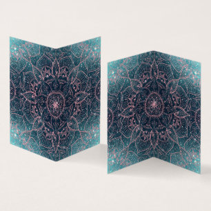 Stijlvol Roos Gold Mandala Blue Nebula Stars Visitekaartjes