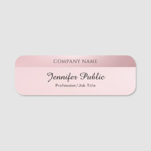 Stijlvol Roos Gold Modern Trendy Typography Script Naamplaatje