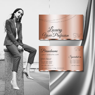 Stijlvol Roos Golden Glamoureus met Monogram Moder Visitekaartje