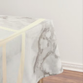 Stijlvol roos goud & witte marmer tafelkleed (Voorbeeld)