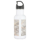 Stijlvol  roos goud & witte marmer waterfles  (Achterkant)