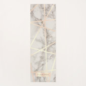 Stijlvol  roos goud & witte marmer yogamat (Voorkant)