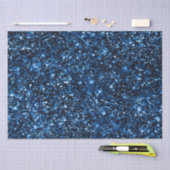 Stijlvol Royal Blue Shimmer Glitter Glam Pattern Tissuepapier (Craft)