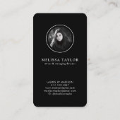 Stijlvol Roze Abstract Monogrammen Holografisch Visitekaartje (Achterkant)