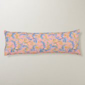 Stijlvol  roze blauw Abstract patroonbeddengoed Lichaamskussen (Achterkant)