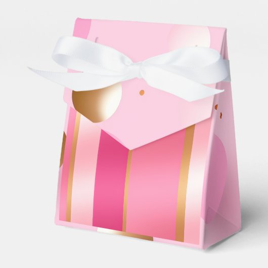 Stijlvol Roze en Metaalglans Bedankdoosjes (Voorkant Zijde)