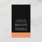 Stijlvol roze en perzik script monogram visitekaartje (Achterkant)