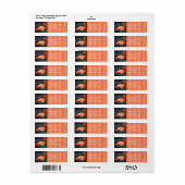 Stijlvol roze flamingo, aangepast scriptadres etiket (Full Sheet)