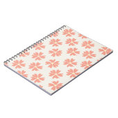 Stijlvol roze Floral Pattern Off-White Notitieboek (Linkerzijde)