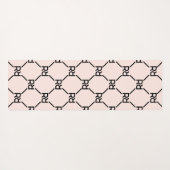 Stijlvol Roze Modern Luxe Girly Monogram Initiaal Yogamat (Achterkant (horizontaal))