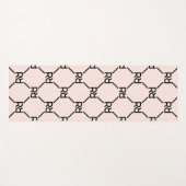 Stijlvol Roze Modern Luxe Girly Monogram Initiaal Yogamat (Voorkant (horizontaal))