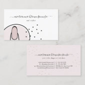 Stijlvol roze moderne maeup Salon Nail Visitekaartje (Voorkant / Achterkant)