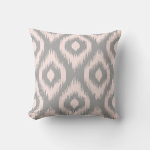 Stijlvol Roze Rijk Diamond Tribal Ikat Patroon Kussen