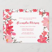 Stijlvol roze rood flessenscript Vrijgezellenfeest Kaart (Voorkant / Achterkant)