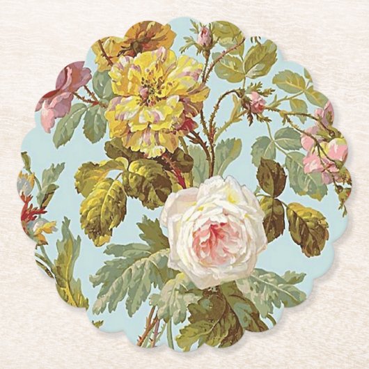 Stijlvol roze roze roze patroon kartonnen onderzetters (Voorkant)