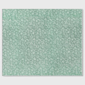 Stijlvol  Sage Green Floral Pattern Cadeaupapier (Vlak)
