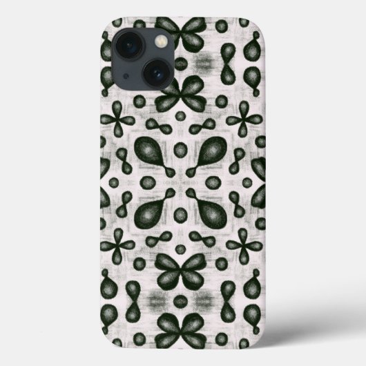 Stijlvol scheikundig patroon in zwart en wit Case-Mate iPhone case (Achterkant)